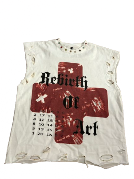 Set in Stone" Distress Tee