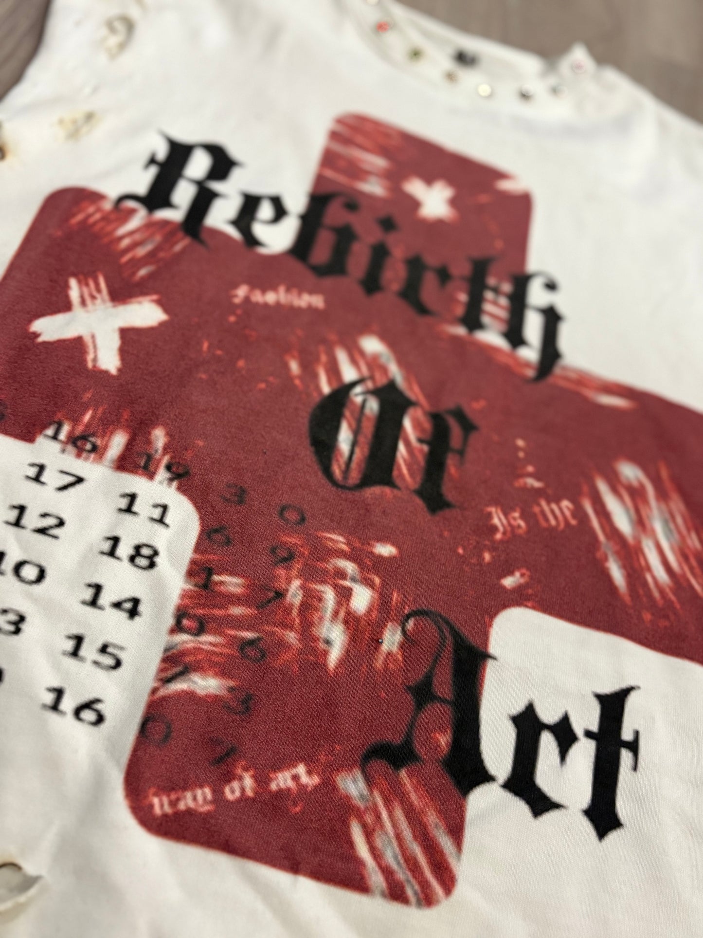 Set in Stone" Distress Tee